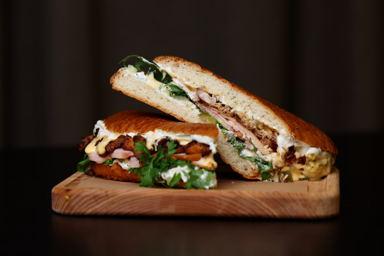 Double chicken sandwich